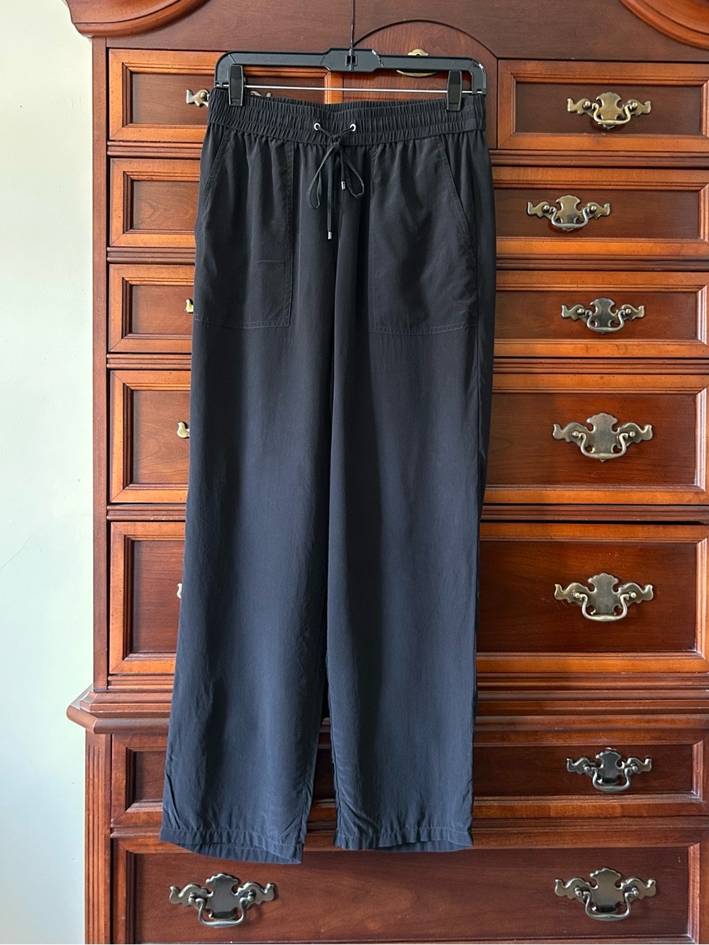 Theory silk drawstring pants